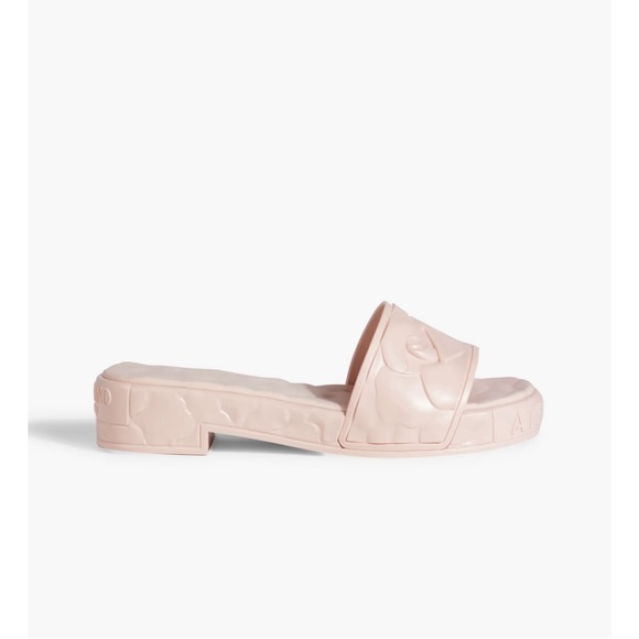 VALENTINO GARAVANIAtelier 03 Rose Edition embossed rubber slides